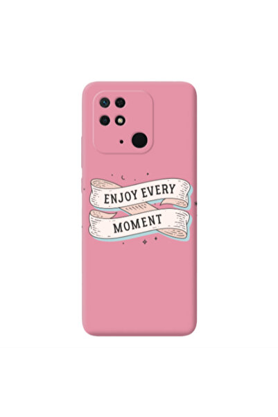 Other Xiaomi Redmi 10C Enjoy Every Moment 2 Pink Colored Silicone TPU Θήκη