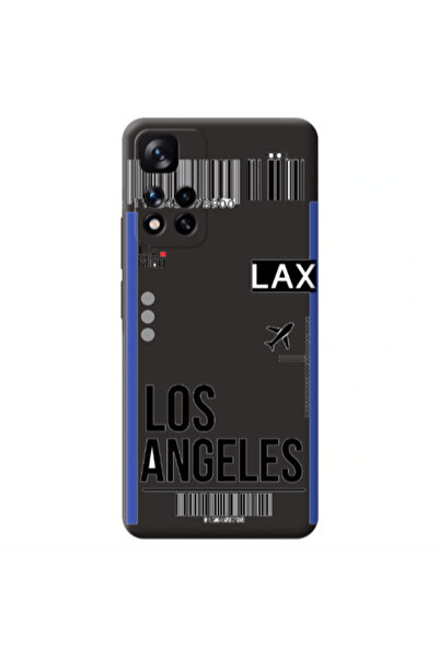 Other Xiaomi Redmi Note 11 Pro 5G Los angeles Black Colored Silicone TPU Θήκη