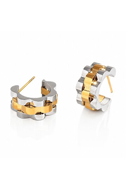 Nevara Women's 2-Piece Stainless Steel Two-Tone Gold and Silver Fashionable W...