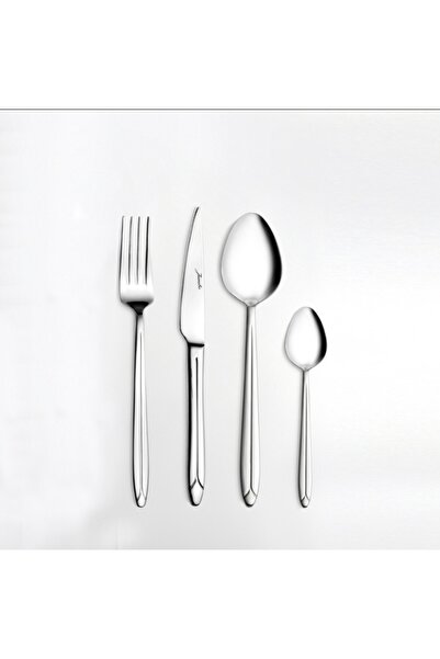 Jumbo Lale 24 Piece Dessert Fork Spoon Knife Set for 6 People
