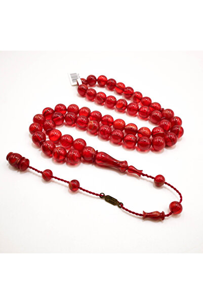 Generic Faturan Rosary 51 Beads 10mm Translucent Red Prayer Beads 38g with Re...