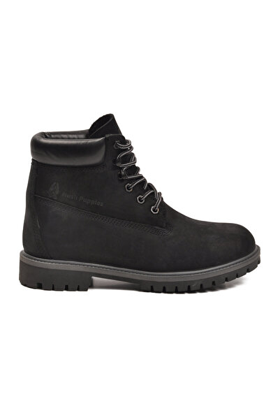 AYK'S Μαύρες ανδρικές μπότες Nubuck 725812 Helppo M