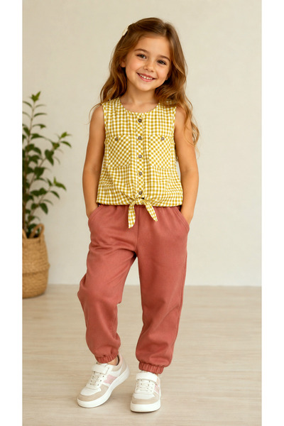 Veni Baby Girl's Pants and Shirt Set