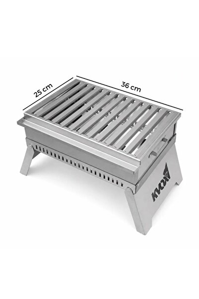 KVOX M1.2 Alev Yapmayan Katlanabilir Inox Mangal Aile Boyu