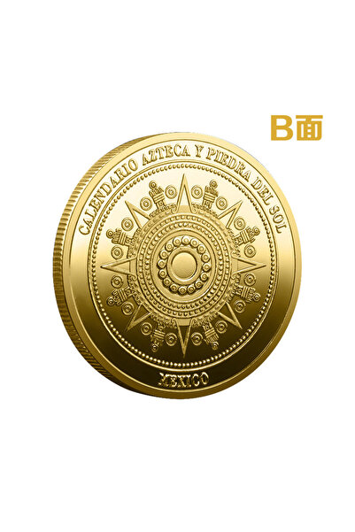 Choice1 Gold Maya Coins, Mexican Maya Souvenir Coins, Maya Calendar, Aztec Co...