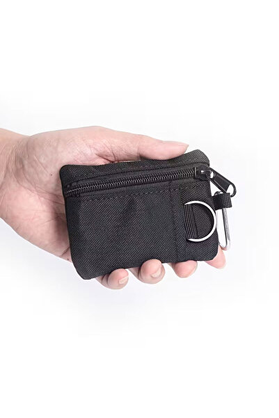 Choice black Mini Coin Purse, Zipper Key Bag, Canvas Zipper Sports Storage Ba...