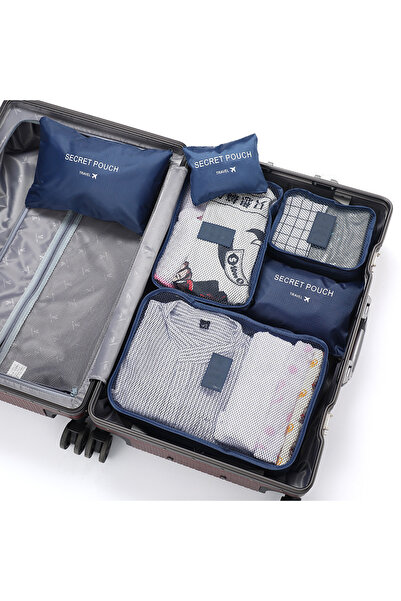 Choice6 Dark Blue 6Pcs/Set Large Capacity Waterproof Travel Storage Bag Set w...