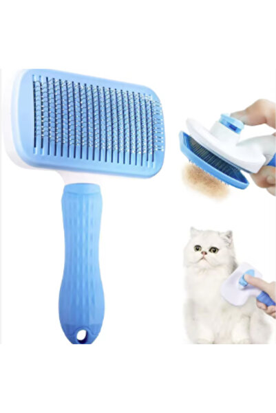 Choice4 Blue Pet Dog Brush Cat Comb Self Cleaning Pet Hair Remover For Dogs C...