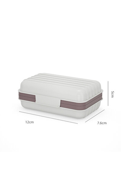 Choice1 Grey Bathroom Soap Dish With Lid Home Plastic Soap Box Keeps Soap Dry...