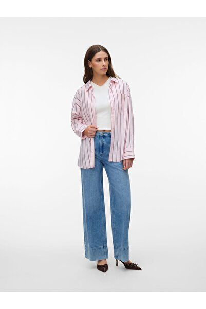 Vero Moda Weit geschnitten AWELANI Hohe Taille Weiter Beinschnitt Jeans