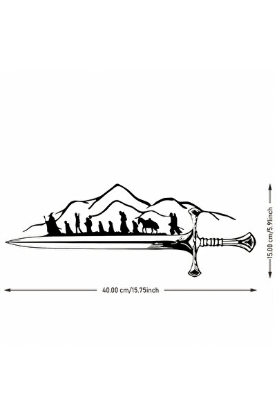Choice Z0036 "The Fellowship of the Ring" Metal Wall Art - Retro Iron Silhoue...