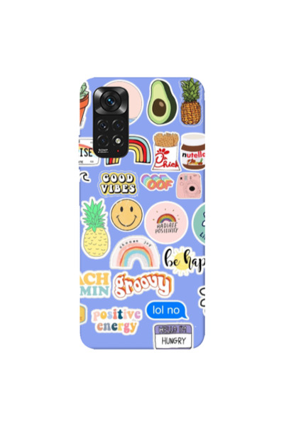 Other Xiaomi Redmi Note 11 4G Good vibes Light Purple Colored Silicone TPU Θήκη