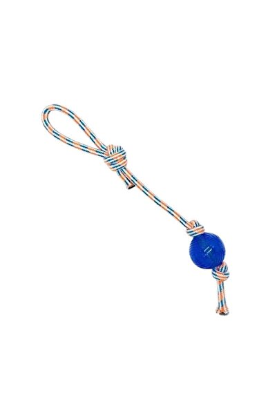 Tradesor Παιχνίδι σκύλου σχοινί με μπάλα TPR - 46cm - 12pcs - 550572