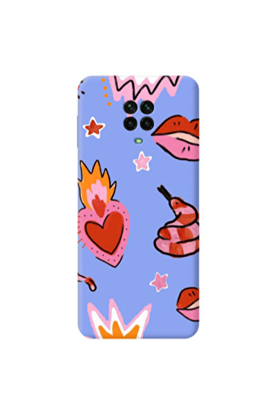 Other Xiaomi Redmi Note 9 Pro Snake heart Light Purple Colored Silicone TPU Θήκη