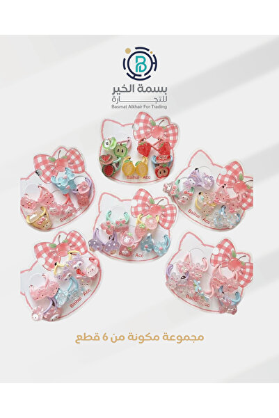 basmh مجموعة مشابك شعر 6 أطقم للفتيات متعددة الأشكال والألوان