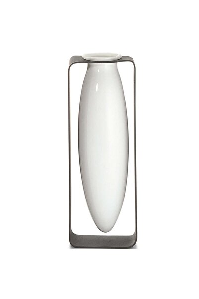 PHILIPPI Βάζο Float 123170 10,1x7,6x22,8εκ. Γκρι-Λευκό