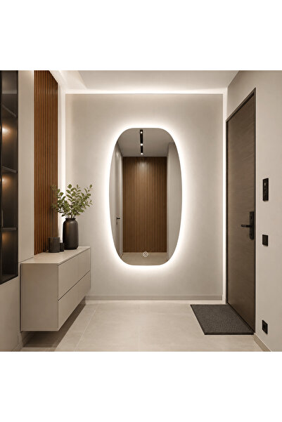LedCorp Oglindă LED Ovală Premium 58×90 cm, 3 Tipuri de Lumină - Caldă, Rece,...