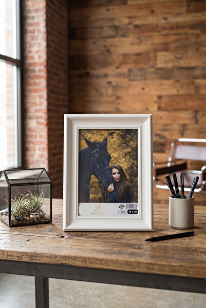 Asya Çerçeve Elit Seri 15 x 21 Beyaz Fotoğraf Çerçevesi Camlı Dekoratif Duvar...