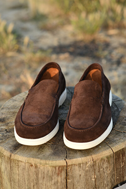 Erkek Hakiki Süet Deri Loafer Model Rahat Yazlık Ayakkabı