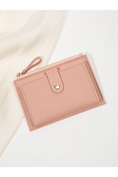 Choice QB342-Pink حقيبة بطاقات نسائية قصيرة بتصميم بسيط وعصري، محفظة صغيرة جد...