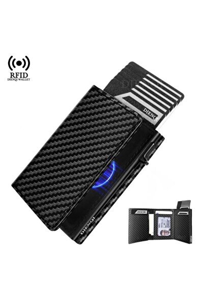Choice Carbon Black Carbon Fiber Men's Wallet Magnetic Card Holder Coin Purse...