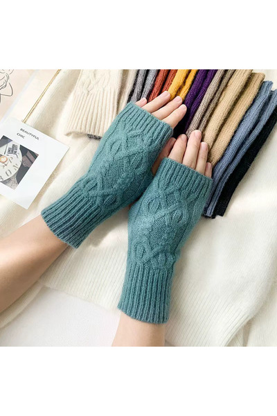 choice2 One Size Blue NEW Women Hand Warmer Winter Gloves Fashion Knitting Fa...