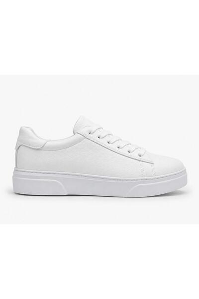 CLASSİCS MEN Ανδρικά καθημερινά λευκά casual παπούτσια από συνθετικό δέρμα 7727