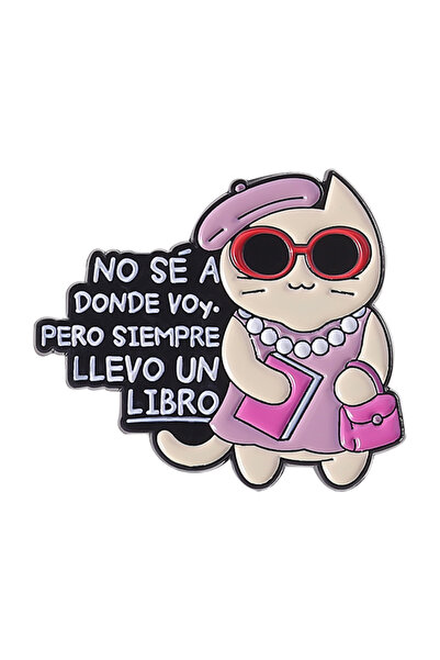 Choice26 QHXZ4457 Funny Spanish Quotes & Cute Cat Series Enamel Pins Stick Fi...
