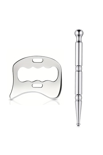 Choice DUTRIEUX 2PCS Gua Sha Stainless Steel Massage Tools Muscle Scraper Too...