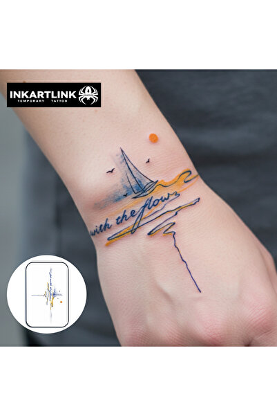 Choice ملصقات وشم مؤقتة CY047-0610S من INKARTLINK مقاومة للماء بطباعة ملونة ل...