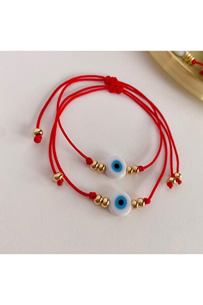 Choice 2pcs CCGOOD 2pcs Evil Eye Cord Bracelet Adjustable Red Turkish Knotwor...