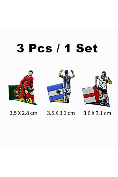 Choice A 3Pcs Football Enamel Brooch Soccer Player Lapel Pins, Backpack Cloth...