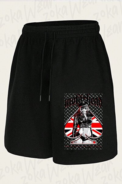 ZOKAWEAR Unisex Motörhead, Spades, Rock Design Printed Shorts