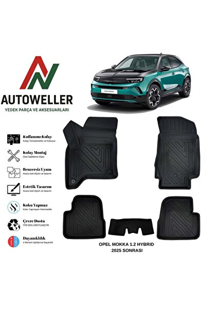 AutoWeller Opel Mokka 2025 Sonrası Havuzlu Oto Hybrid 1.2 Havuzlu 3D TPE Oto ...