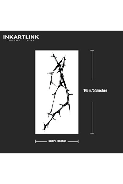 Choice 922-0614M INKARTLINK Long thorns Temporary Tattoo,Lasts To 15 Days New...