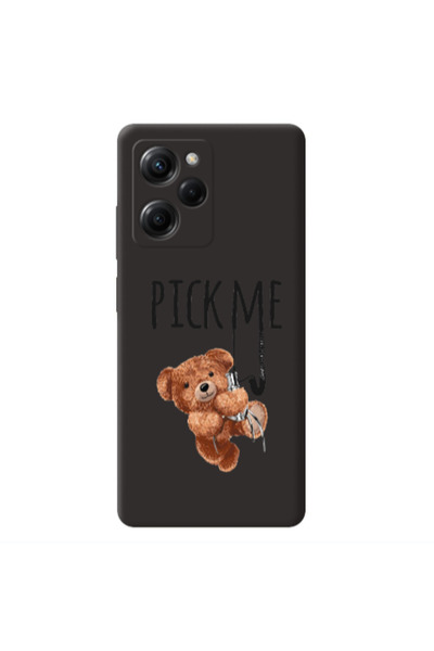Other Xiaomi Poco X5 Pro Pick me Black Colored Silicone TPU Θήκη