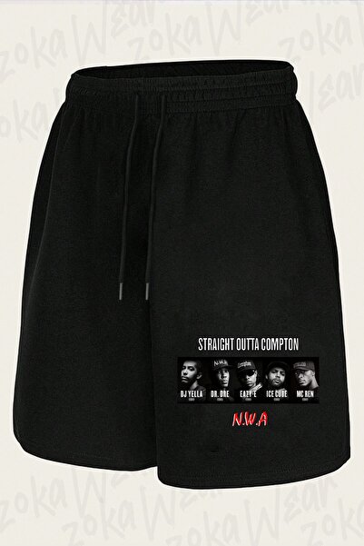 ZOKAWEAR Unisex N.W.A Straight Outta Compton Design Printed Shorts