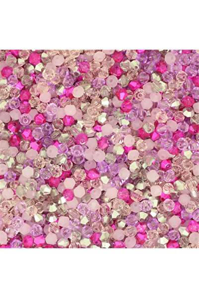 Choice39 pink multi 4mm 100pcs Bicone Faceted Crystal beads Austria Glass Bea...