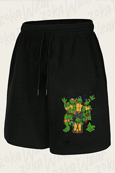 ZOKAWEAR Unisex Teenage Mutant Ninja Turtle Design Printed Shorts