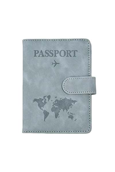 Choice SkyBlue Travel Passport Cover Holder Case PU Leather Men Women Ticket ...