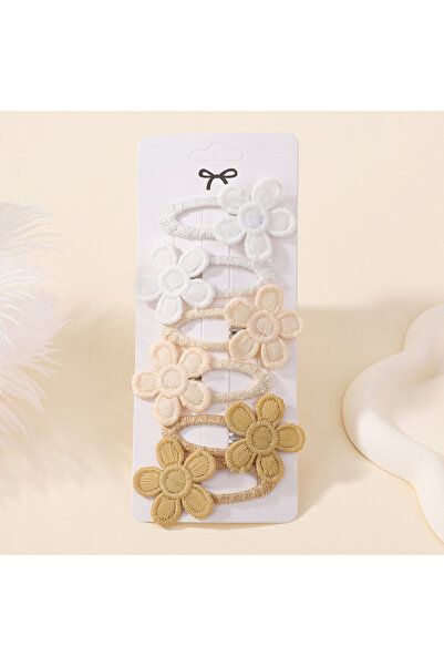 Choice FJ4269-6B 6Pcs Cute Baby Girl Hair Clips Daisy Flower Kids Hairpins Pr...