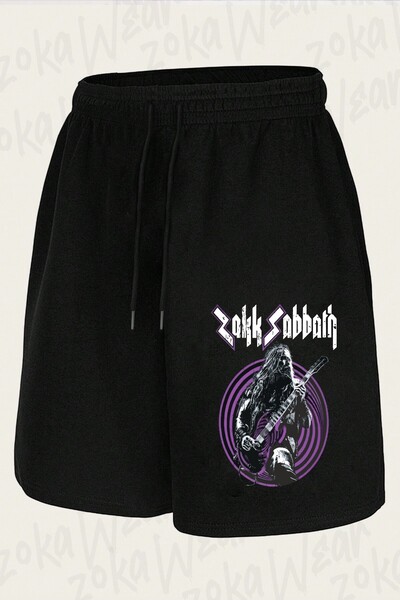 ZOKAWEAR Unisex Black Label Society V3 Design Printed Shorts