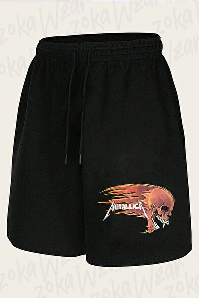 ZOKAWEAR Unisex šorts sa printom u obliku lubanje Metallica