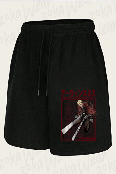ZOKAWEAR Unisex AOT Erwin Smith Σορτς με στάμπα σχεδίου Anime