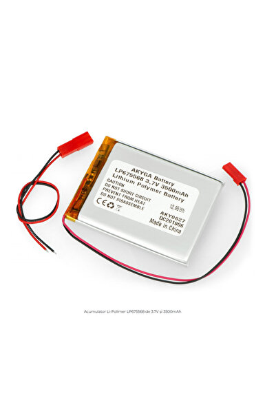 Akyga Acumulator de 3.7V și 3500mAh Li-Polimer LP675568