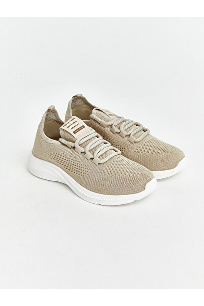 LC Waikiki Lcw Steps Beige Mesh Detailed Boys' Sports Shoes