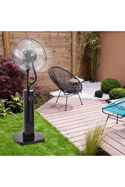 Moni Ventilator Pulverizator Apă 70W Ø40cm Terasă, Oscilație 80°, Rezervor 2L...