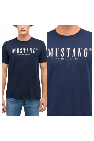 Mustang Tricou Barbati, Mustang, Austin, M INTL, Albastru, Regular Fit, Bumba...