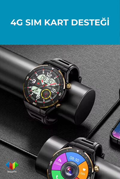 wearfit PG 888 4G Android Akıllı Saat SIM Kartlı 3+32GB GPS Kameralı Arama Öz...