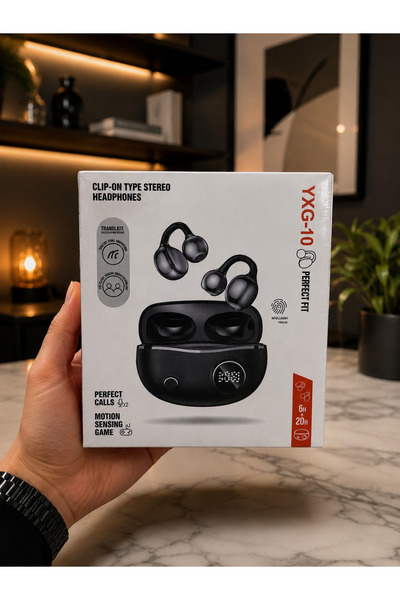 YNC Mor Küpe tasarımlı kablosuz Bluetooth kulaklık